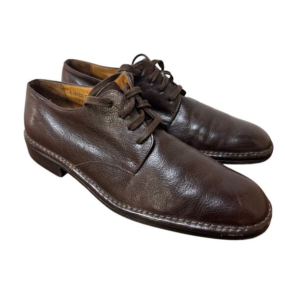 John varvatos Italian leather men’s shoes size 10.5 dress shoes brown leather main image 4